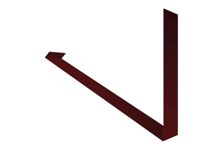 Планка примыкания верхняя к трубе для фальцевой кровли Grand Line 2000 мм 0,5 Satin с пленкой RAL 3005