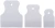 Шпатель резиновый FIT IT 6867, 40/60/80 мм, белый, 3 шт