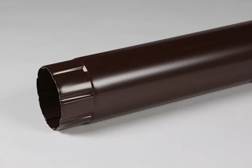 Труба водосточная Металл Профиль Foramina D=100х2000 круглого сечения Solano PL-double RAL 8017