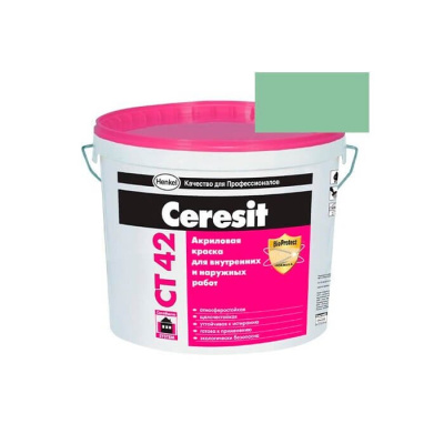 Краска акриловая CERESIT CT 42 колерованная Borneo 6 15 л