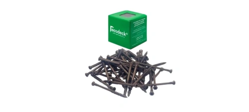 Саморез отделочный Гвозdeck E-coating Torx15 потайной 4,0х70, коричневый, 200 шт