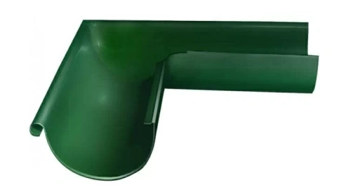 Угол желоба внешний Grand Line 125/90, 90°, RAL 6005
