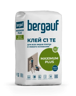 Клей для всех видов плитки Bergauf Maximum Plus 25 кг