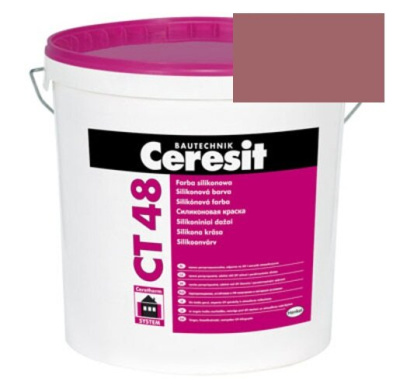 Краска силиконовая фасадная Ceresit CT 48 15 л Nevada 6