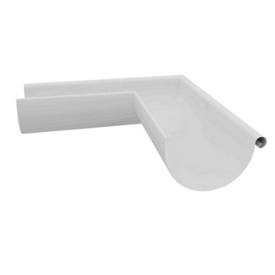 Угол желоба внешний Grand Line 125/90, 135°, RAL 9003