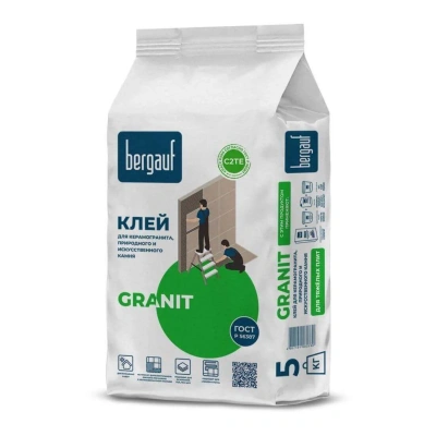 Клей для керамогранита и природного камня Bergauf Granit 5 кг