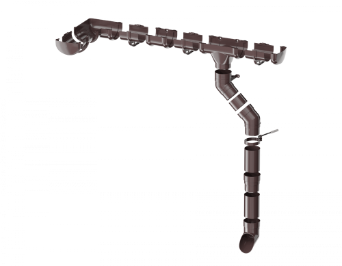 Слив трубы ТЕХНОНИКОЛЬ Оптима 120/80, темно-коричневый