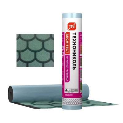 Рулонная черепица ТЕХНОНИКОЛЬ, Бобровый хвост, зеленый