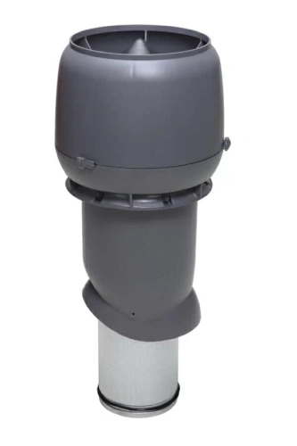 Выход вентиляционный изолированный с колпаком Vilpe D=160/ИЗ/500 RAL 7015 серый