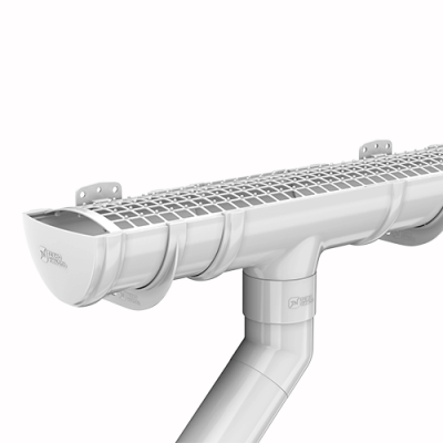 Решетка желоба защитная ТЕХНОНИКОЛЬ 125/82, 0,6 м, белый