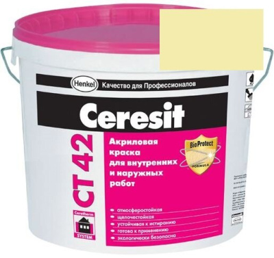 Краска акриловая фасадная Ceresit CT 42 15 л California 2