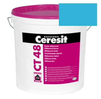 Краска силиконовая фасадная Ceresit CT 48 15 л Pacific 5