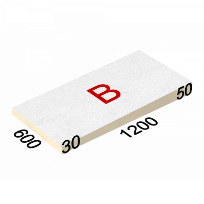 Утеплитель LOGICPIR Slope СХ/СХ 1,7 %, элемент B, 1200х600х30-50 мм