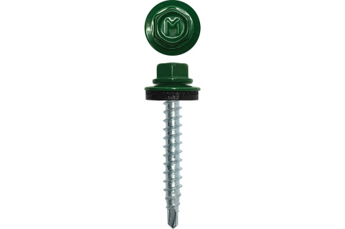 Саморез кровельный Daxmer 4,8x35, сверло №1, RAL 6005, 250 шт