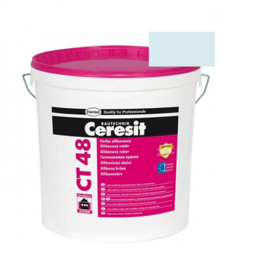 Краска фасадная силиконовая CERESIT CT 48 колерованная Adriatic 2 15 л