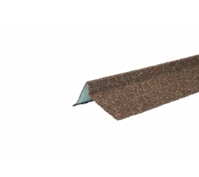 Планка торцевая правая ТЕХНОНИКОЛЬ с гранулятом, красно-коричневый