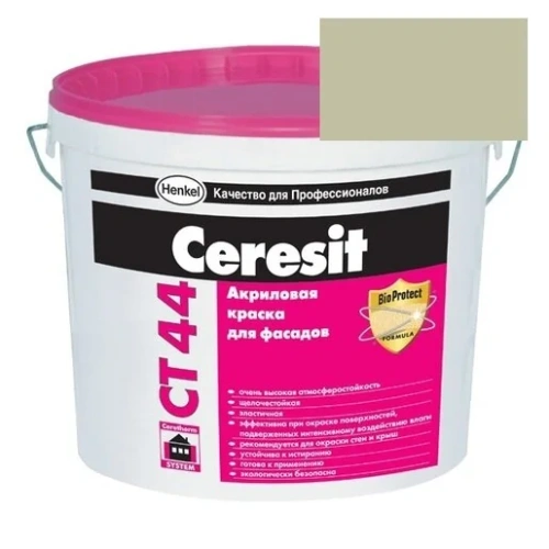 Краска акриловая фасадная Ceresit CT 44 15 л Tundra 3