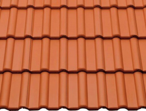 Черепица цементно-песчаная рядовая BRAAS Франкфурт красный