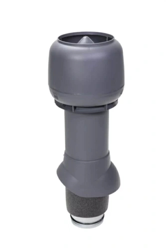 Выход вентиляционный изолированный с колпаком Vilpe D=125/ИЗ/500 7015 серый