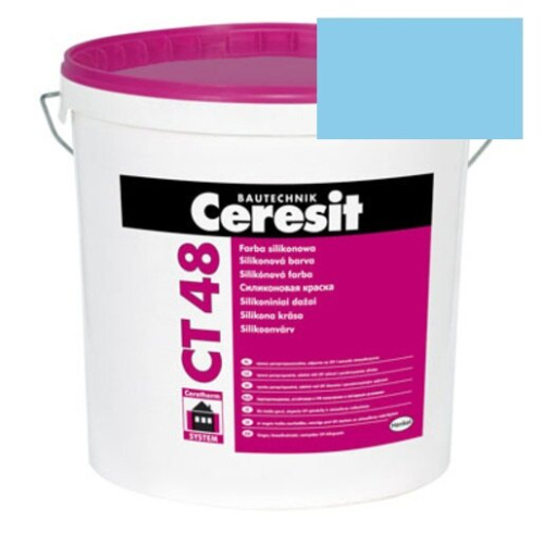 Краска силиконовая фасадная Ceresit CT 48 15 л Pacific 4