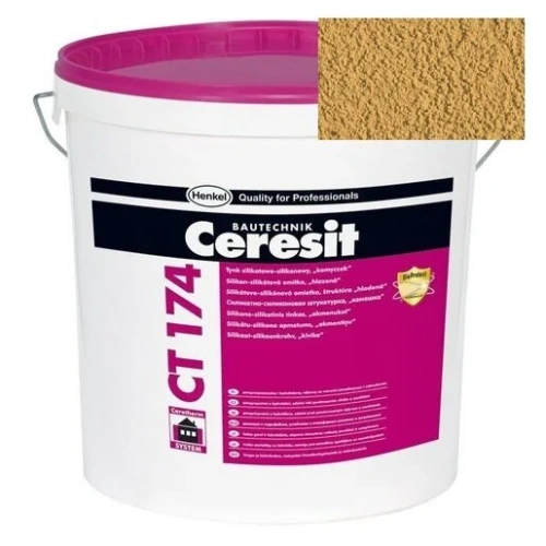 Штукатурка силикатно-силиконовая Ceresit CT 174 камешковая 2,0 Gobi 6 25 кг