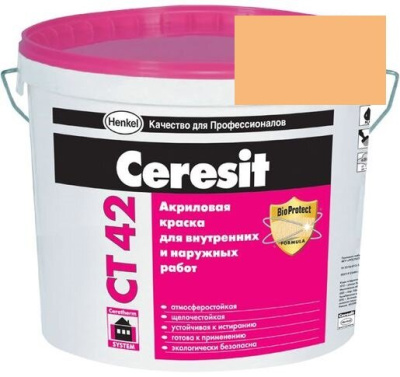 Краска акриловая фасадная Ceresit CT 42 15 л Dakota 5