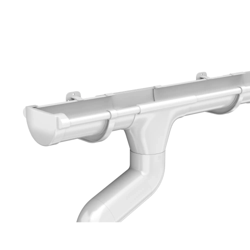 Колено трубы ТЕХНОНИКОЛЬ МАКСИ 152/100, 67°, снежно-белый