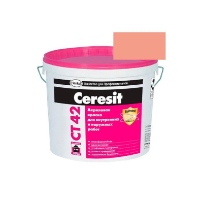 Краска акриловая CERESIT CT 42 колерованная Atacama 5 15 л