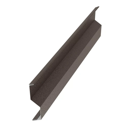 Планка пристенная накладная AQUASYSTEM SV15 30х20х50х20х2000 0,5 PE Rooftop Бархат Zn180 RAL 8019