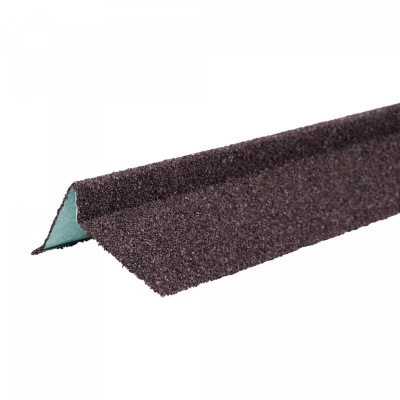 Планка торцевая левая ТЕХНОНИКОЛЬ с гранулятом, коричневый