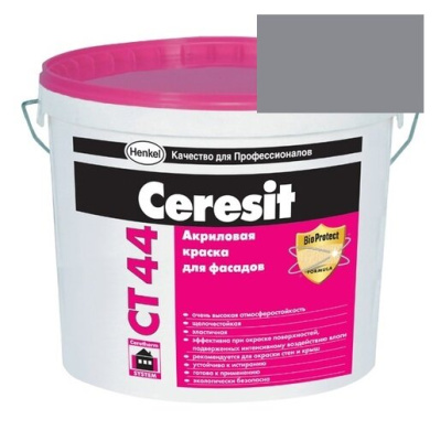 Краска акриловая фасадная Ceresit CT 44 15 л Etna 5