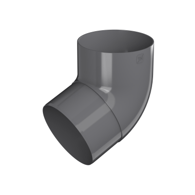 Колено трубы ТЕХНОНИКОЛЬ МАКСИ 152/100, 67°, графитово-серый