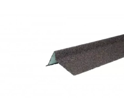 Планка торцевая левая ТЕХНОНИКОЛЬ с гранулятом, коричнево-серый