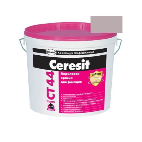 Краска фасадная акриловая CERESIT CT 44 колерованная Tenerife 6 15 л