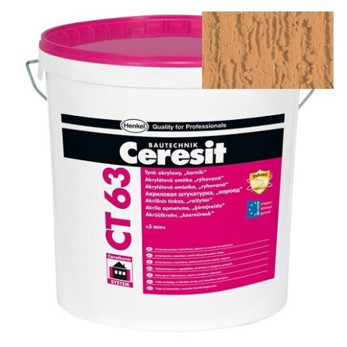 Штукатурка акриловая Ceresit CT 63 короед 3,0 Florida 6 25 кг