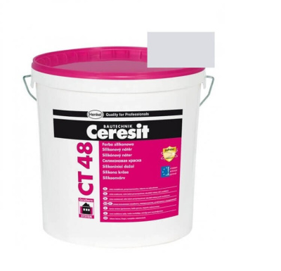 Краска фасадная силиконовая CERESIT CT 48 колерованная Arctic 2 15 л