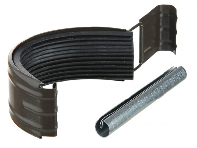 Соединитель желоба с резиновым уплотнителем и элементом жесткости Aquasystem 90/125 Pural Matt RR 32