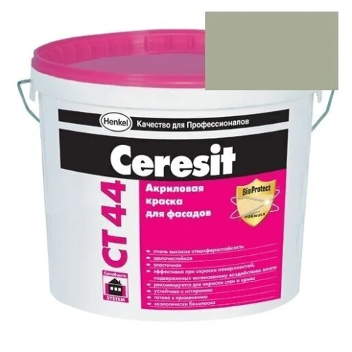 Краска акриловая фасадная Ceresit CT 44 15 л Tundra 4