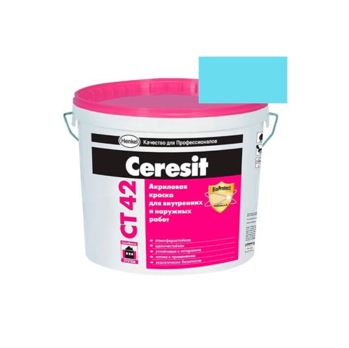 Краска акриловая CERESIT CT 42 колерованная Oceania 5 15 л