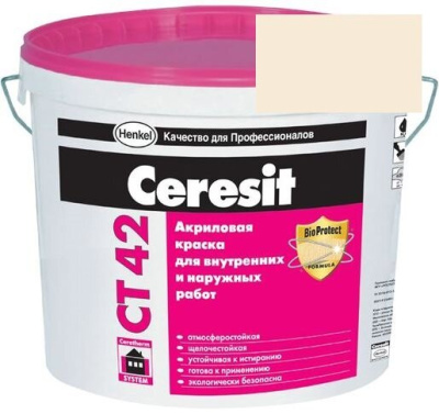 Краска акриловая фасадная Ceresit CT 42 15 л Kalahari 1