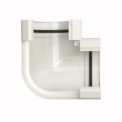 Угол желоба ТЕХНОНИКОЛЬ МАКСИ 152/100, 90°, белый