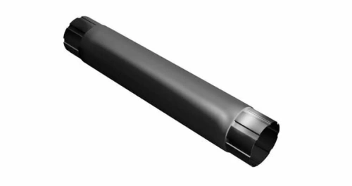 Труба круглая соединительная Grand Line 125/90, 1000 мм, Gr-double, RAL 9005