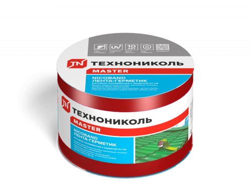 Лента самоклеящаяся Nicoband, 10 м х 10 см, красный