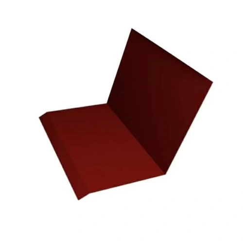 Планка примыкания верхняя к стене для фальцевой кровли Grand Line 150х130х20х2000 мм 0,5 Satin с пленкой RAL3005