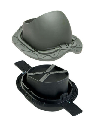 Проходной элемент для металлочерепицы Vilpe Muotokate 2К, D=110-160 мм, RR 11, зеленый