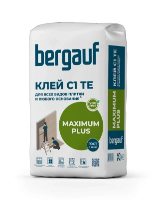 Клей для всех видов плитки Bergauf Maximum Plus 25 кг