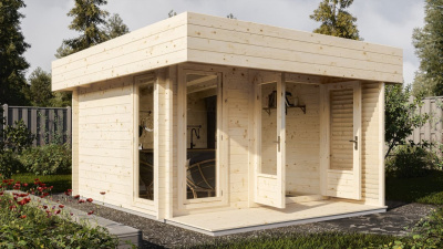 Садовый дом 10 куб Стандарт брус 44 мм