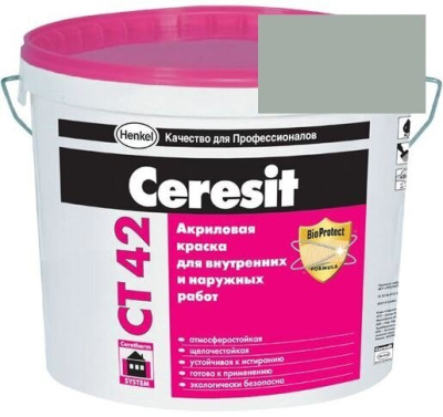 Краска акриловая фасадная Ceresit CT 42 15 л Toskana 6