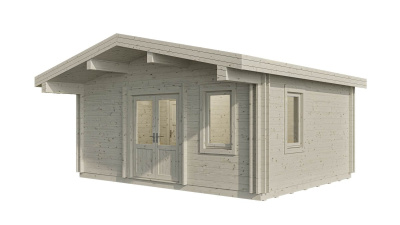 Дачный дом 21 двойной брус Комфорт брус 44 мм