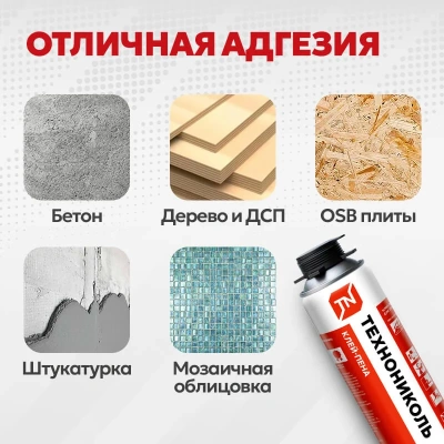 Клей-пена ТЕХНОНИКОЛЬ PROFESSIONAL для пенополистирола